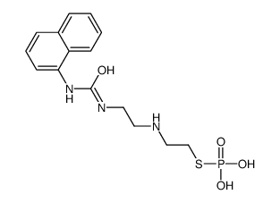 2-[2-(naphthalen-1-ylcarbamoylamino)ethylamino]ethylsulfanylphosphonic acid结构式