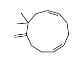 8,8-Dimethyl-9-methylene-1,5-cycloundecadiene结构式