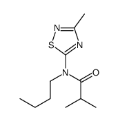 N-butyl-2-methyl-N-(3-methyl-1,2,4-thiadiazol-5-yl)propanamide结构式