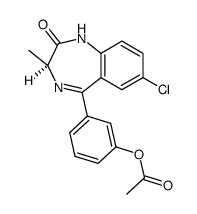 5-(3-acetoxy-phenyl)-7-chloro-3-methyl-1,3-dihydro-benzo[e][1,4]diazepin-2-one Structure