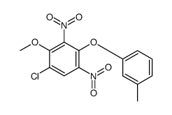 1-chloro-2-methoxy-4-(3-methylphenoxy)-3,5-dinitrobenzene结构式