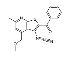 3-azido-2-benzoyl-4-methoxymethyl-6-methylthieno[2,3-b]pyridine结构式