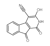 1H-Indeno[2,1-c]pyridine-4-carbonitrile, 2,9-dihydro-3-hydroxy-1,9-dioxo- Structure