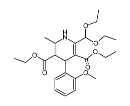 diethyl 2-methyl-4-(2-methoxyphenyl)-6 -diethoxymethyl-1,4-dihydropyridine3,5-dicarboxylate结构式