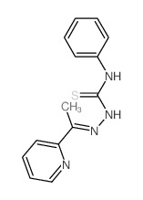 3-phenyl-1-(1-pyridin-2-ylethylideneamino)thiourea structure