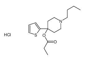 (1-butyl-4-thiophen-2-ylpiperidin-4-yl) propanoate,hydrochloride结构式