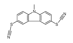 (9-methyl-6-thiocyanatocarbazol-3-yl) thiocyanate Structure