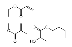 butyl 2-hydroxypropanoate,ethyl prop-2-enoate,methyl 2-methylprop-2-enoate结构式