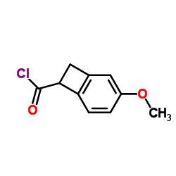 Bicyclo[4.2.0]octa-1,3,5-triene-7-carbonyl chloride, 3-methoxy- (9CI)结构式