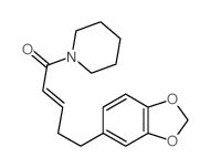 5-benzo[1,3]dioxol-5-yl-1-(1-piperidyl)pent-2-en-1-one structure