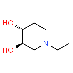 3,4-Piperidinediol, 1-ethyl-, (3R,4R)-rel- (9CI) structure