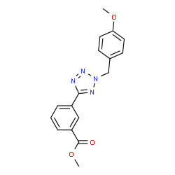 Benzoic acid, 3-[2-[(4-methoxyphenyl)methyl]-2H-tetrazol-5-yl]-, methyl ester picture