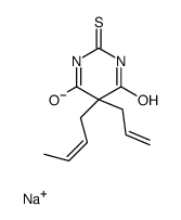 5-Allyl-5-(2-butenyl)-2-sodiothio-4,6(1H,5H)-pyrimidinedione结构式