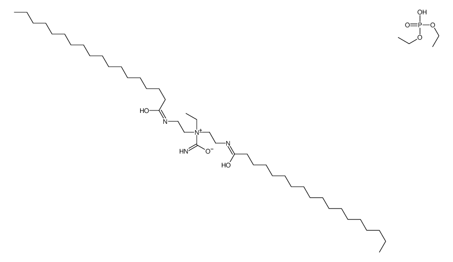 carbamoyl-ethyl-bis[2-(octadecanoylamino)ethyl]azanium,diethyl phosphate Structure