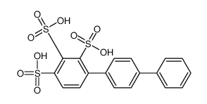 4-(4-phenylphenyl)benzene-1,2,3-trisulfonic acid Structure