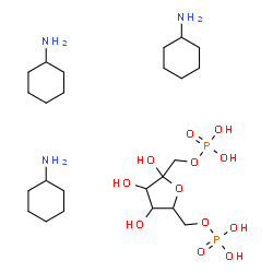 D-fructose 1,6-bis(dihydrogen phosphate), compound with cyclohexylamine (1:3)结构式