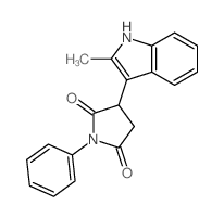 2,5-Pyrrolidinedione,3-(2-methyl-1H-indol-3-yl)-1-phenyl-结构式