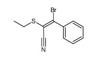 (Z)-3-Bromo-2-ethylsulfanyl-3-phenyl-acrylonitrile结构式