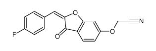 2-[[2-[(4-fluorophenyl)methylidene]-3-oxo-1-benzofuran-6-yl]oxy]acetonitrile结构式