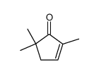 2,5,5-trimethylcyclopent-2-en-1-one Structure