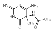 N-(2,4-diamino-5-methyl-6-oxo-pyrimidin-5-yl)acetamide structure