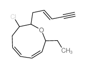 (5Z,7E)-3-chloro-9-ethyl-2-[(E)-pent-2-en-4-ynyl]-2,3,4,9-tetrahydrooxonine structure