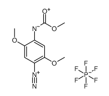2,5-dimethoxy-4-(methoxycarbonylamino)benzenediazonium,hexafluorophosphate结构式
