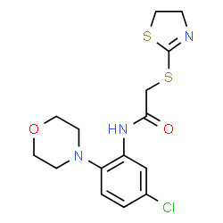 N-[5-chloro-2-(morpholin-4-yl)phenyl]-2-(4,5-dihydro-1,3-thiazol-2-ylsulfanyl)acetamide Structure