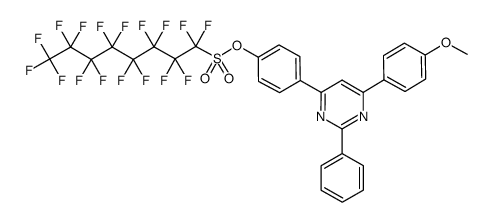 4-(6-(4-methoxyphenyl)-2-phenylpyrimidin-4-yl)phenyl 1,1,2,2,3,3,4,4,5,5,6,6,7,7,8,8,8-heptadecafluorooctane-1-sulfonate结构式