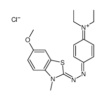 2-[[4-(diethylamino)phenyl]azo]-6-methoxy-3-methylbenzothiazolium chloride Structure