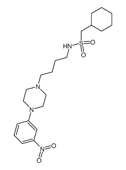 C-cyclohexyl-N-{4-[4-(3-nitrophenyl)piperazin-1-yl]butyl}methanesulfonamide structure