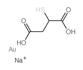 Butanedioic acid, mercapto-, gold(1+) disodium salt结构式