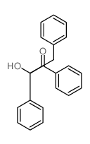 1-Propanone,2-hydroxy-1,2,3-triphenyl-结构式