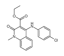 ethyl 4-(4-chloroanilino)-1-methyl-2-oxoquinoline-3-carboxylate结构式