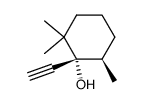 E-1-Ethynyl-2,2,6-trimethyl-cyclohexanol结构式