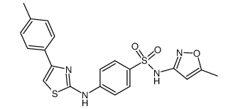 N-(5-methyl-isoxazol-3-yl)-4-(4-p-tolyl-thiazol-2-ylamino)benzenesulfonamide Structure
