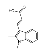 3-(1,2-dimethylindol-3-yl)prop-2-enoic acid结构式