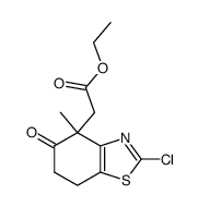 ethyl 2-chloro-4,5,6,7-tetrahydro-4-methyl-5-oxo-4-benzothiazoleacetate结构式