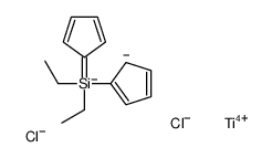 di(cyclopenta-2,4-dien-1-yl)-diethylsilane,titanium(4+),dichloride结构式