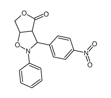 3-(4-nitrophenyl)-2-phenyl-3,3a,6,6a-tetrahydrofuro[3,4-d][1,2]oxazol-4-one结构式