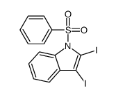 1-(benzenesulfonyl)-2,3-diiodoindole Structure