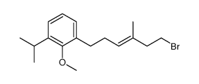 (E)-1-(6-bromo-4-methylhex-3-en-1-yl)-3-isopropyl-2-methoxybenzene Structure