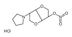 L-Iditol, 1,4:3,6-dianhydro-2-deoxy-2-(1-pyrrolidinyl)-, 5-nitrate, mo nohydrochloride Structure