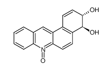 trans-3,4-dihydroxy-3,4-dihydrobenz[a]acridine 7-oxide结构式