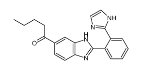 1-[2-[2-(1H-imidazol-2-yl)phenyl]-3H-benzimidazol-5-yl]pentan-1-one结构式