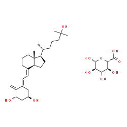 beta-D-Glucopyranosiduronic acid, (1alpha,3beta,5Z,7E)-dihydroxy-9,10- secocholesta-5,7,10(19)-trienyl结构式