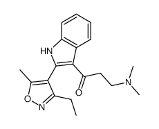 3-dimethylamino-1-[2-(3-ethyl-5-methyl-4-isoxazolyl)-1H-indole-3-yl]-1-propanone结构式