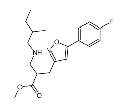 3-[5-(4-fluorophenyl)isoxazol-3-yl]-2-[(2-methylbutylamino)methyl]propionic acid methyl ester Structure