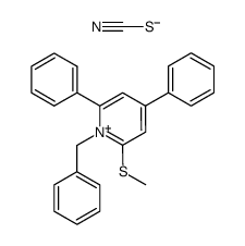1-benzyl-2-(methylthio)-4,6-diphenylpyridin-1-ium thiocyanate Structure