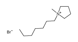 1-heptyl-1-methylpyrrolidin-1-ium,bromide Structure